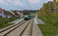 openBVE v1.2.5, First Brno Track and CD163 plus coaches--click to enlarge