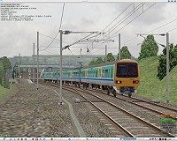 Birmingham Cross-City South v1.31 with 323 update, running in openBVE v0.6.0.3